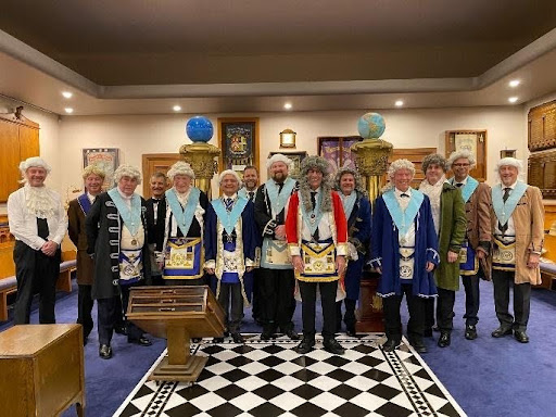 Remuera Lodge members dressed for an 18th-century ritual re-enactment